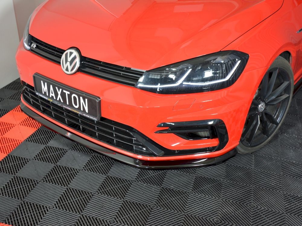 Front Splitter V.6 VW Golf 7 R / R-Line Facelift CARBON LOOK - 1 