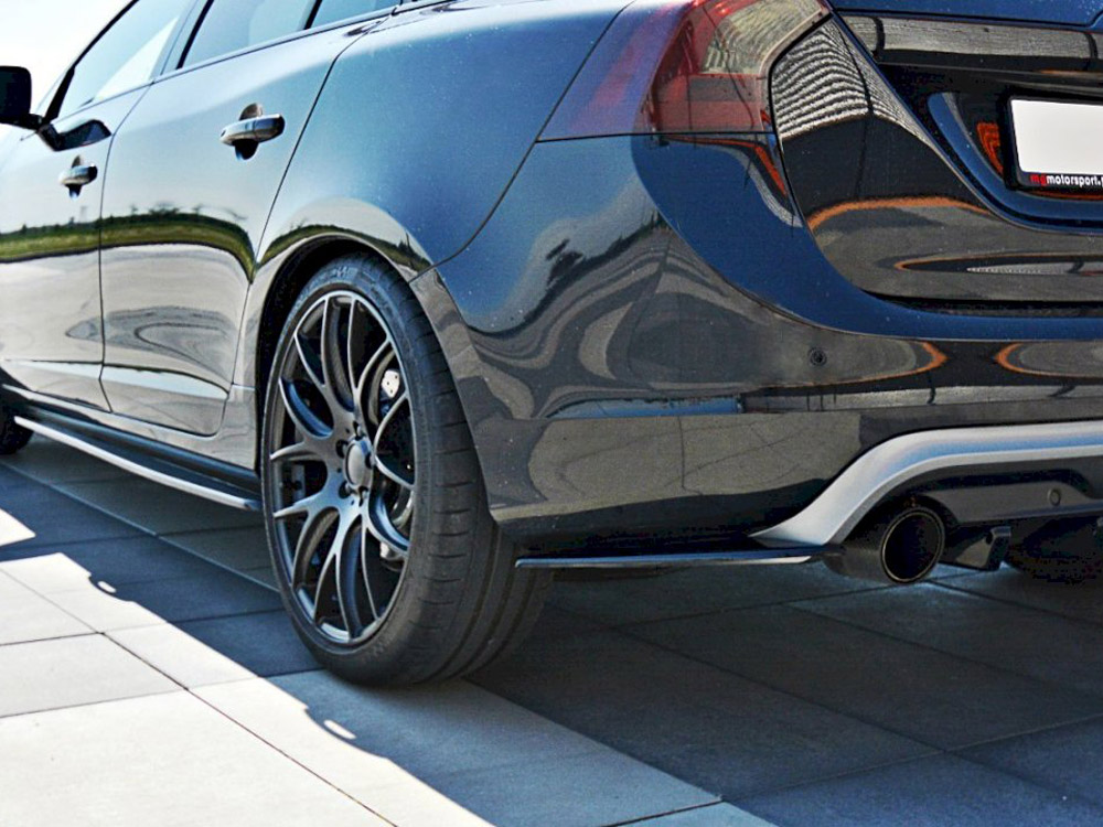 Rear Side Splitters Volvo V60 Polestar Facelift - Carbon Look - 4 