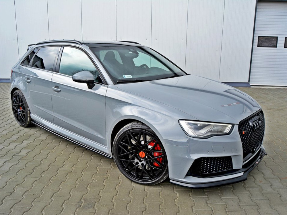 Side Skirts Diffusers Audi RS3 8VA Pre-facelift (2015-2016) - Textured - 2 