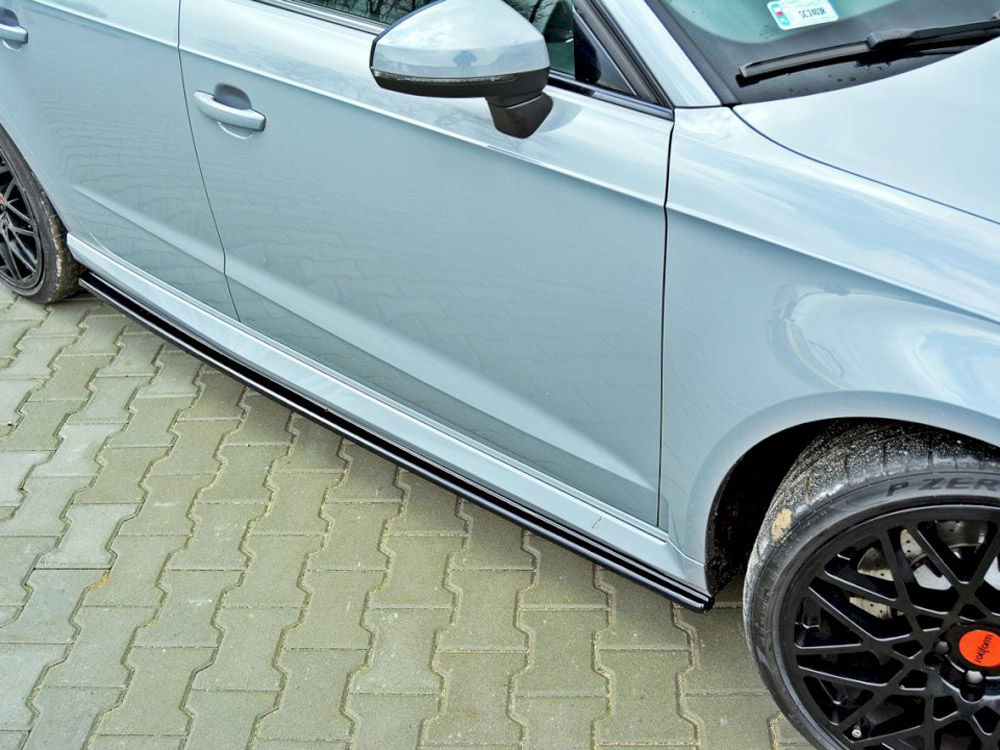 Side Skirts Diffusers Audi RS3 8VA Pre-facelift (2015-2016) - Textured - 3 