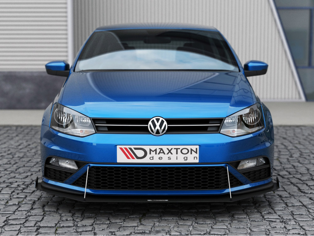 Front Racing Splitter (with wings) Volkswagen Polo GTI Mk5 Facelift - 2 