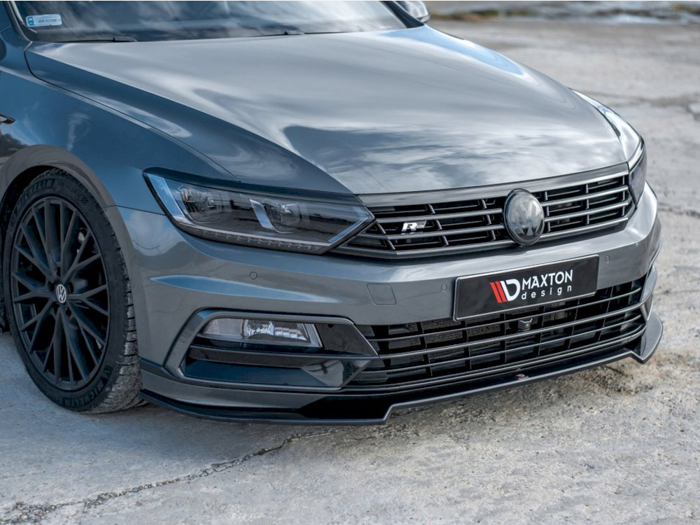 Front Splitter V.2 Volkswagen Passat R-Line B8 (2015-19) - Textured - 3 