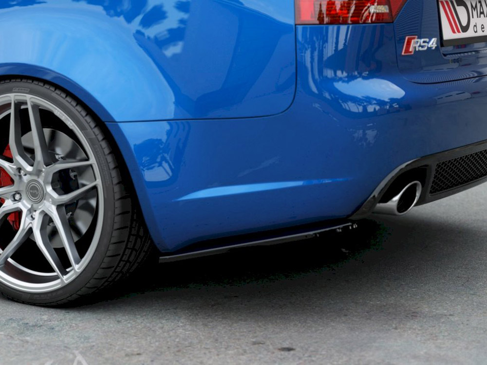 Rear Side Splitters V.1 Audi RS4 Sedan B7 - Textured - 3 