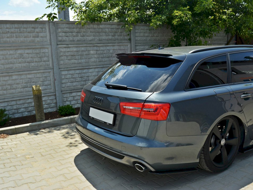 Rear Side Splitters Audi A6 C7 S-Line Avant (2011-2014) - Carbon Look - 2 