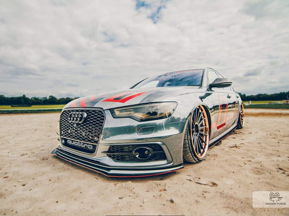 Front Racing Splitter Audi S6 / A6 C7 S-line (2 Splitters = 1 SET) (2011-2014) - 2 