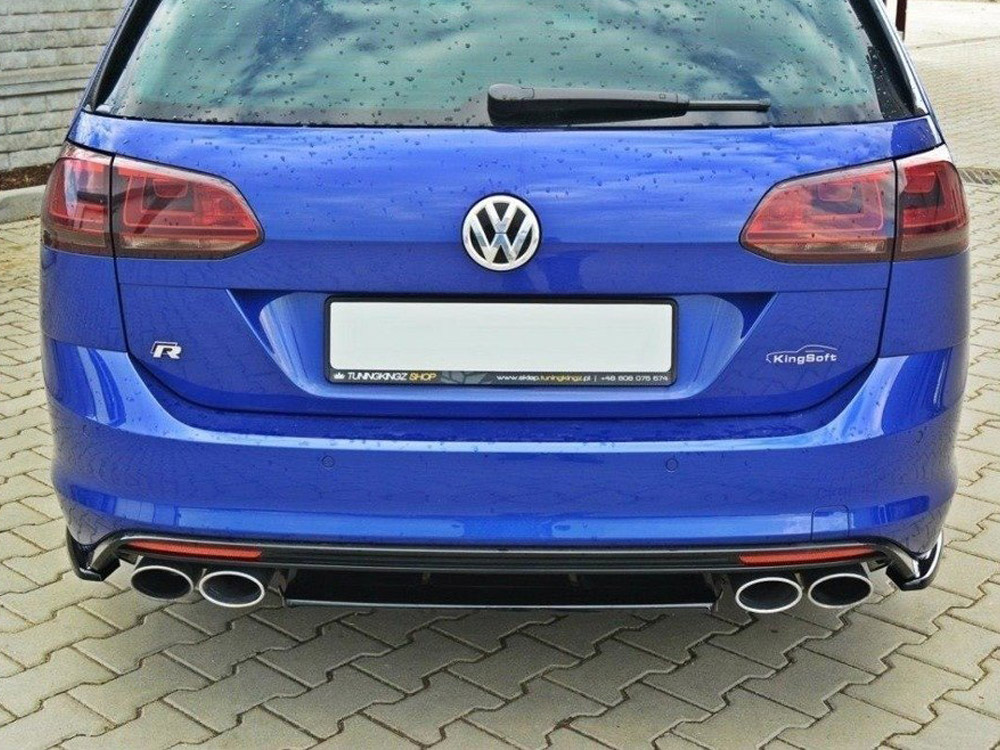 Central Rear Splitter VW Golf R Mk7 Estate - Textured - 2 