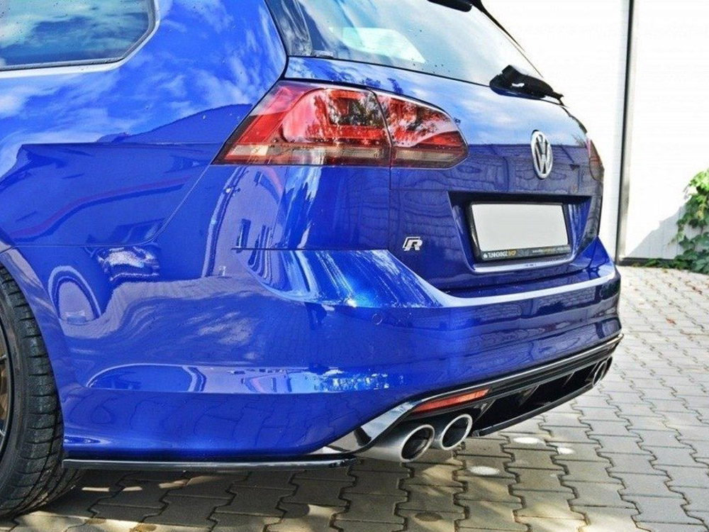 Central Rear Splitter VW Golf R Mk7 Estate - Textured - 4 