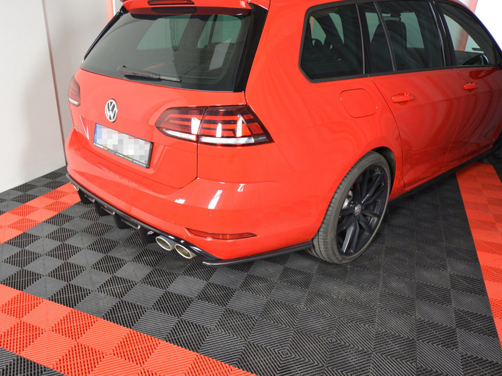 Rear Side Splitters V.1 VW Golf 7 R Variant Facelift - Carbon Look - 2 