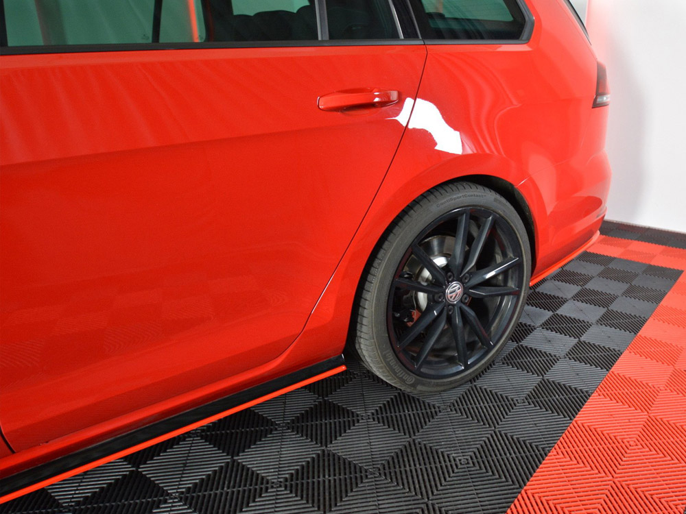 Rear Side Splitters V.2 VW Golf 7 R Variant Facelift - Textured - 2 