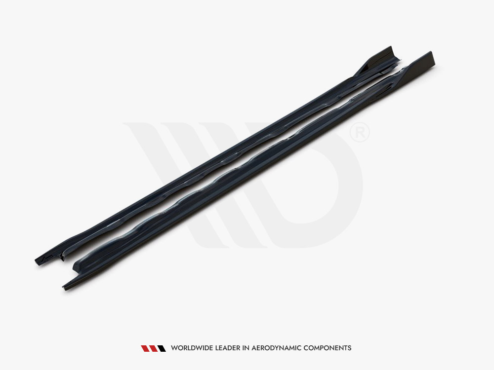 Side Skirts Diffusers V.2 VW Golf Mk8 (2020-) - Textured - 5 