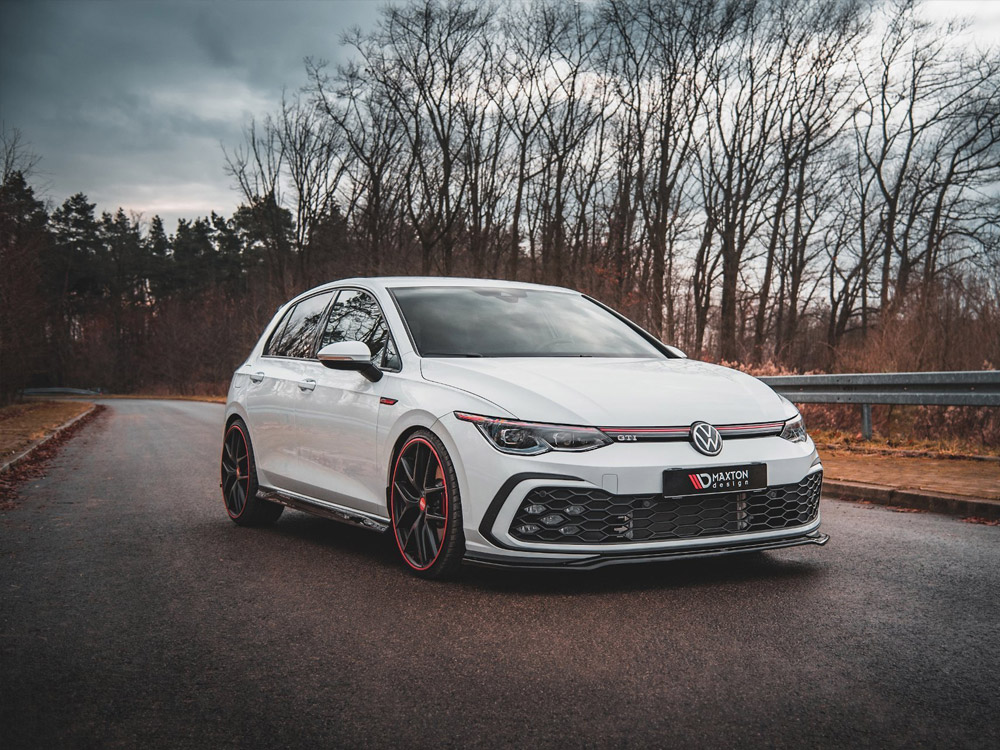 Front Splitter V4 VW Golf 8 GTI / R-line (2020-) - Maxton Design UK