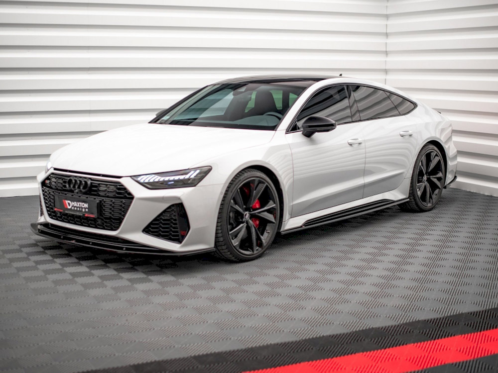 Side Skirts Splitters V2 Audi RS6 C8 / RS7 C8 (2019-) - Textured - 2 