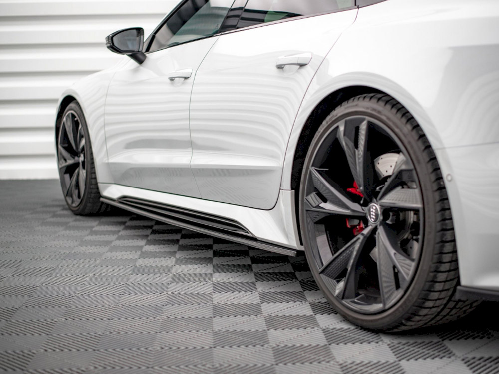 Side Skirts Splitters V2 Audi RS6 C8 / RS7 C8 (2019-) - Textured - 3 