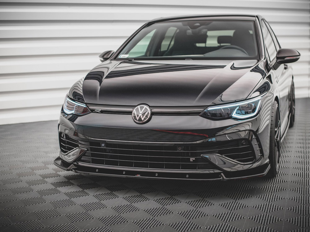 Front Splitter V.2 VW Golf R Mk8 - Textured - 2 