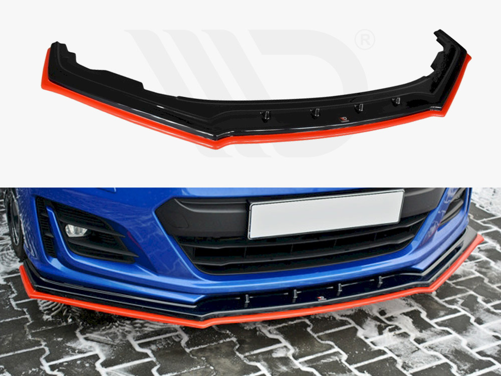 Front Splitter (Black & Red) V.4 Subaru BRZ Facelift (2017-2020 ...