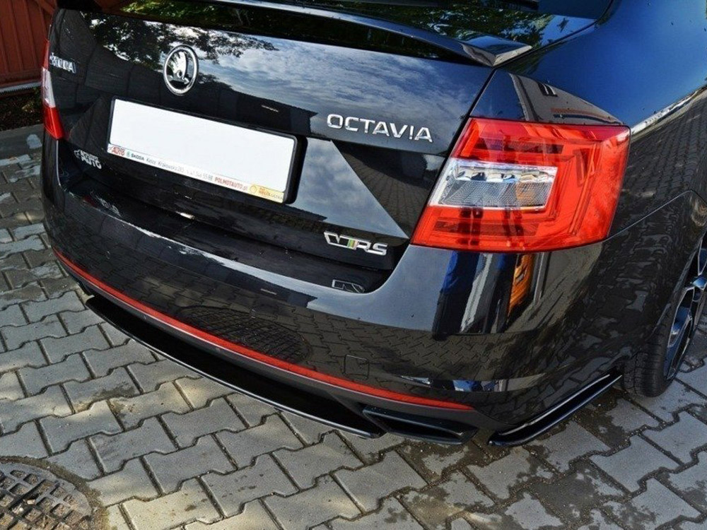 Central Rear Splitter Skoda Octavia VRS MK3/ MK3.5 Hatchback/ Estate - 4 