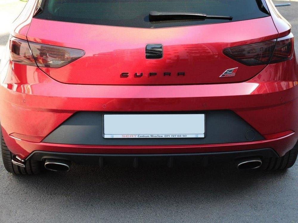 Rear Side Splitters V.2 Seat Leon Cupra Mk3 FL Hatchback - Carbon Look - 2 