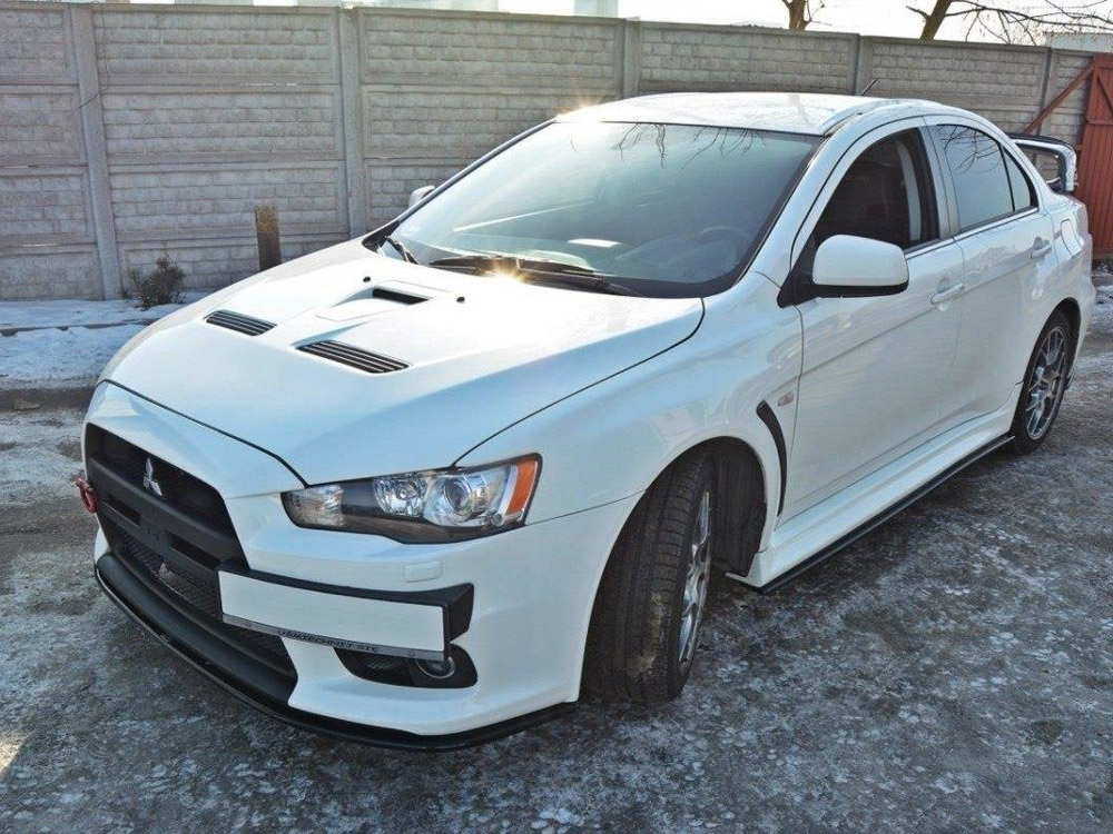 Front Splitter V.2 Mitsubishi Lancer EVO X (2007-2015) - Textured - 2 