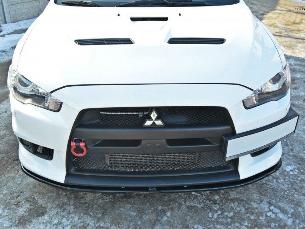 Front Splitter V.2 Mitsubishi Lancer EVO X (2007-2015) - Textured - 3 