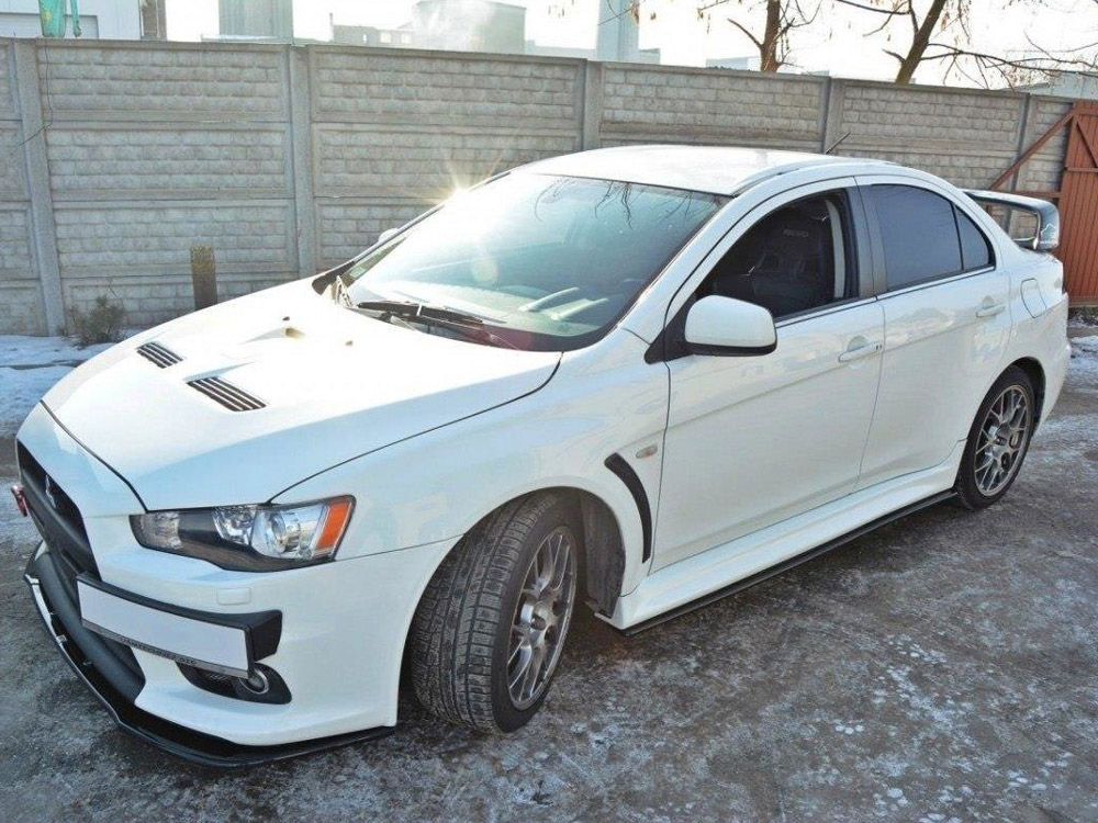 Side Skirts Diffusers Mitsubishi Lancer EVO X US Version (2007-2015) - Textured - 2 