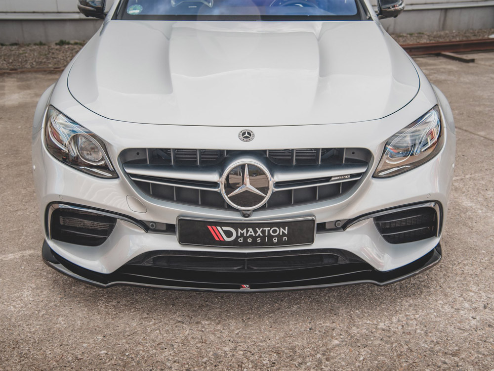 Front Splitter V.1 Mercedes E63 AMG Estate / Saloon S213 / W213 - Textured - 4 