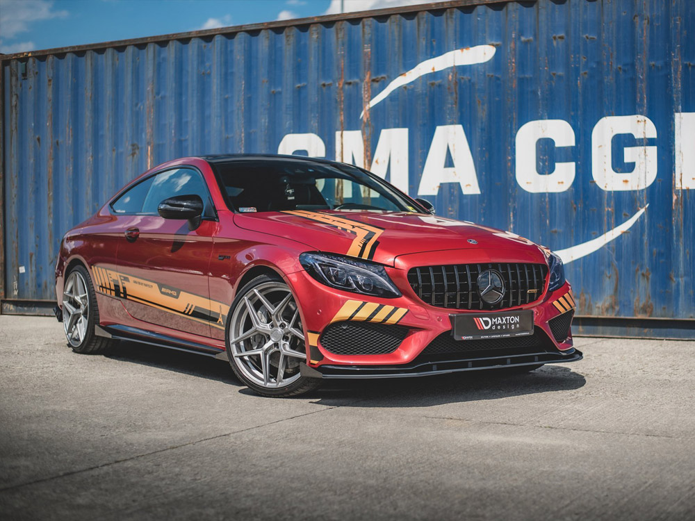 Street PRO Front Splitter + Flaps Mercedes - AMG C43 Coupe C205 - 2 