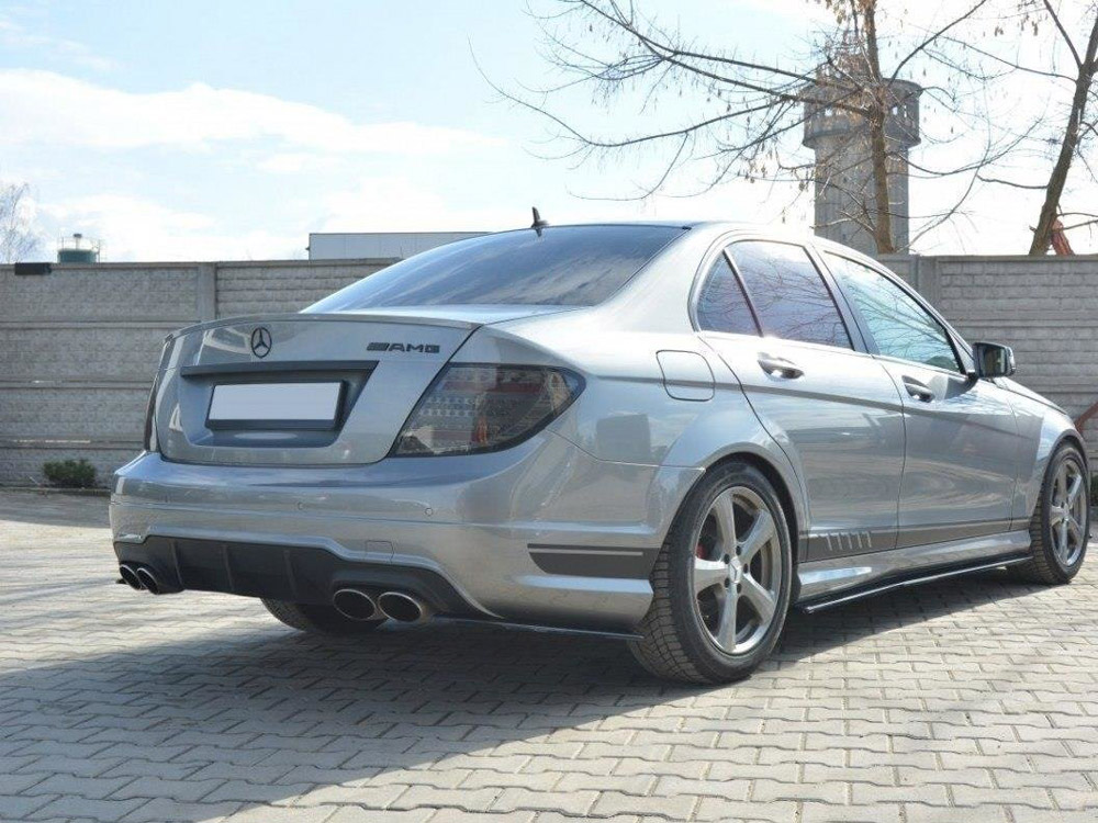 Rear Side Splitters Mercedes-Benz C Sedan / Estate AMG-Line W204 / S204 - Textured - 2 