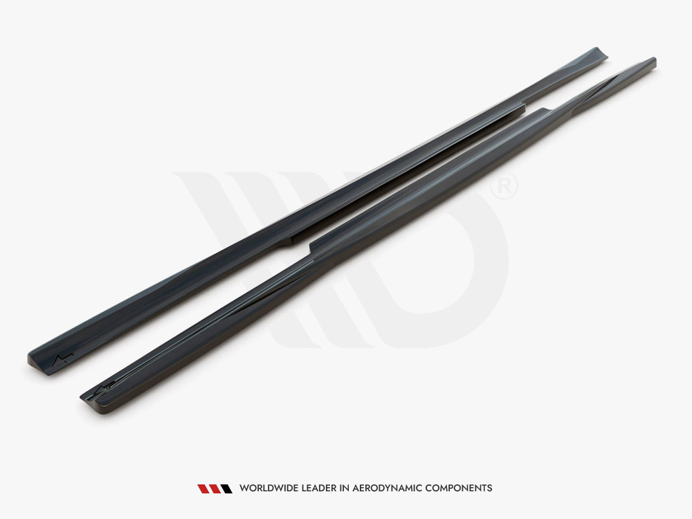 Side Skirts Diffusers Mercedes C W205 (2014-2018) - Carbon Look - 4 