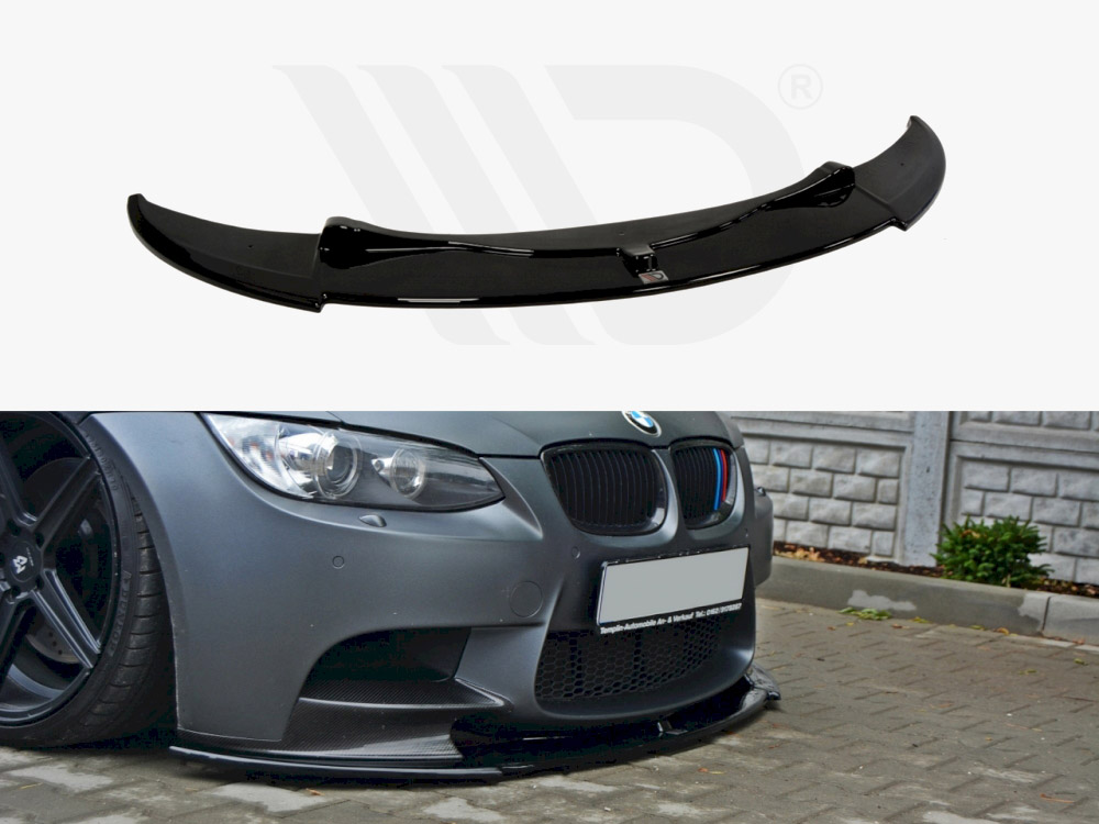 Front Splitter BMW M3 E92 / E93 (Preface Model Fits M Performance Splitters) - Textured - 1 