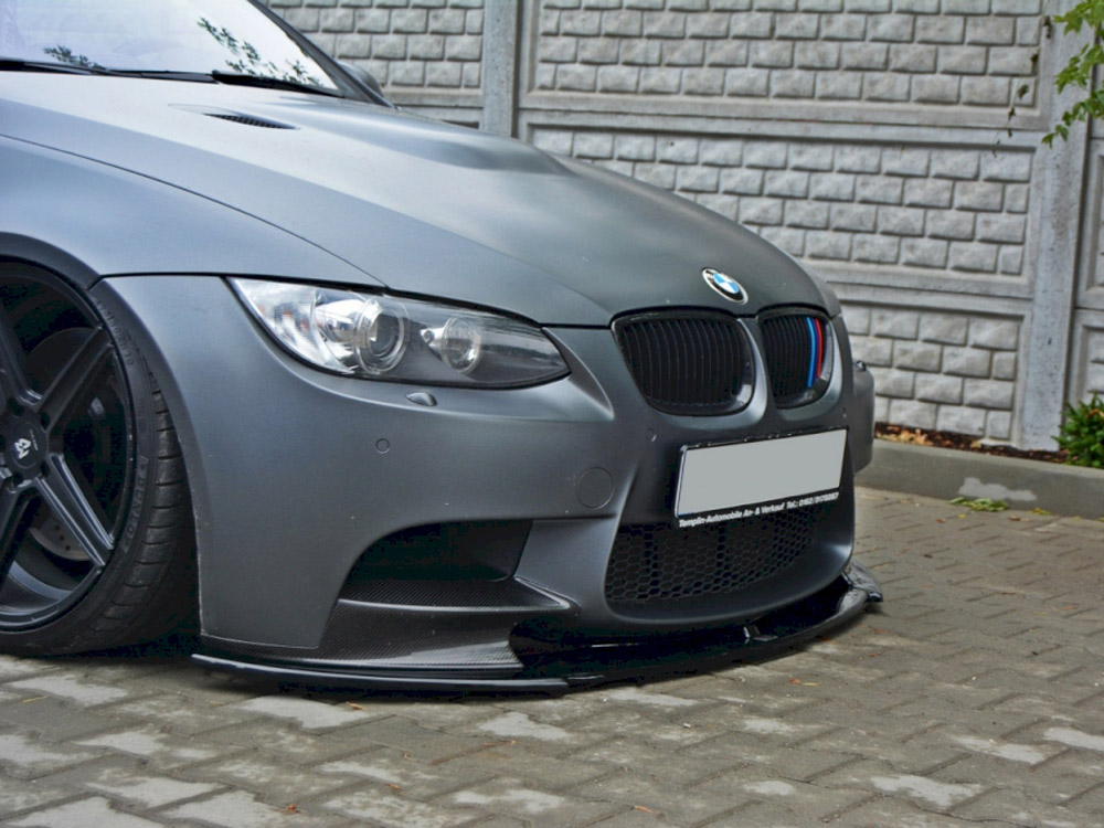 Front Splitter BMW M3 E92 / E93 (Preface Model Fits M Performance Splitters) - Textured - 2 