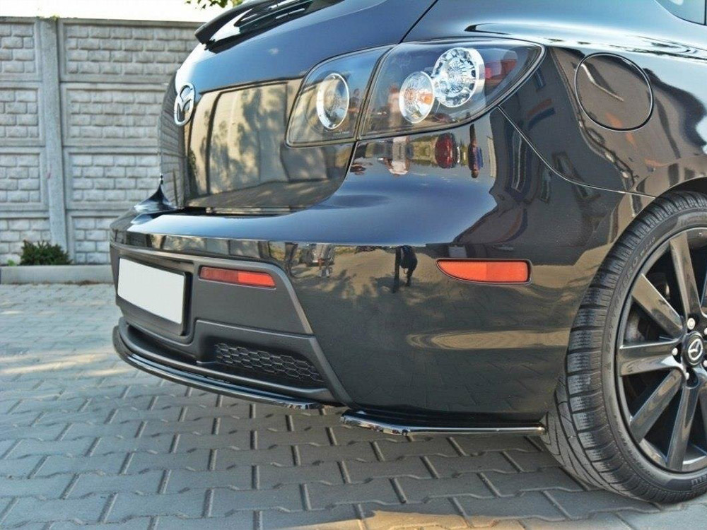 Rear Side Splitters Mazda 3 MPS Mk1 US-Spec Version - Textured - 3 