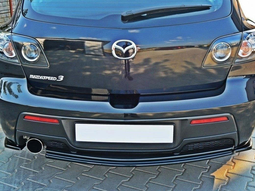 Rear Side Splitters Mazda 3 MPS Mk1 US-Spec Version - Textured - 4 