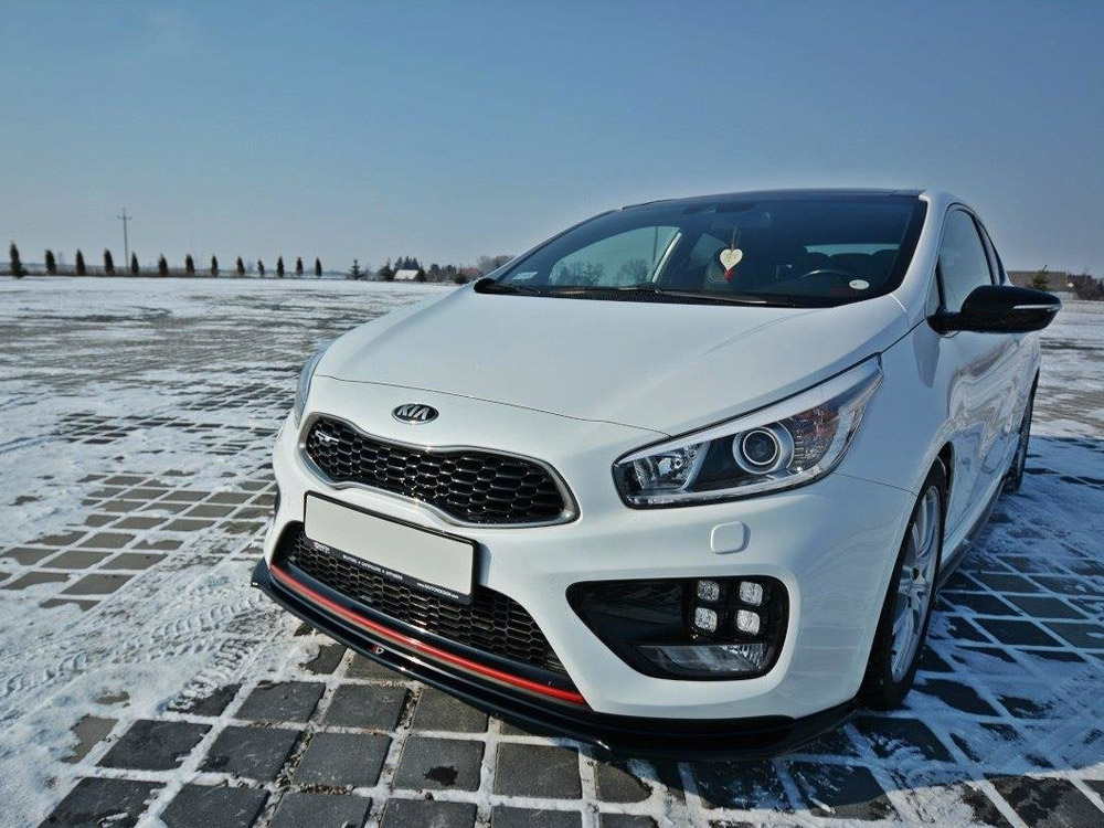 Front Splitter V.1 KIA Cee'd GT MK2 (2013-2018) - Textured - 2 