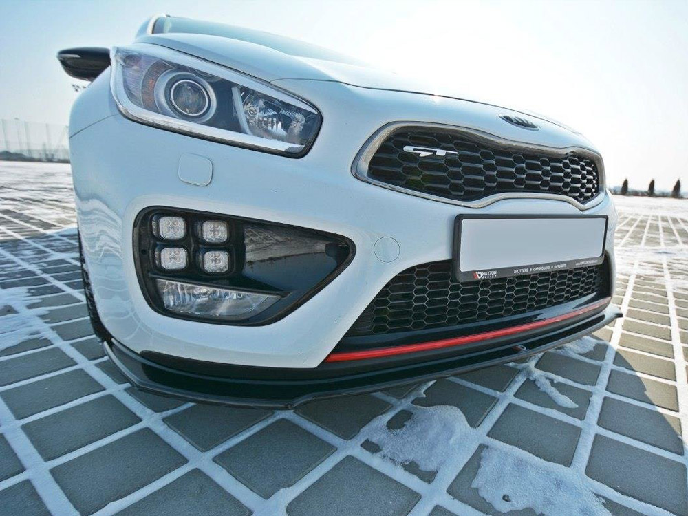 Front Splitter V.1 KIA Cee'd GT MK2 (2013-2018) - Textured - 3 