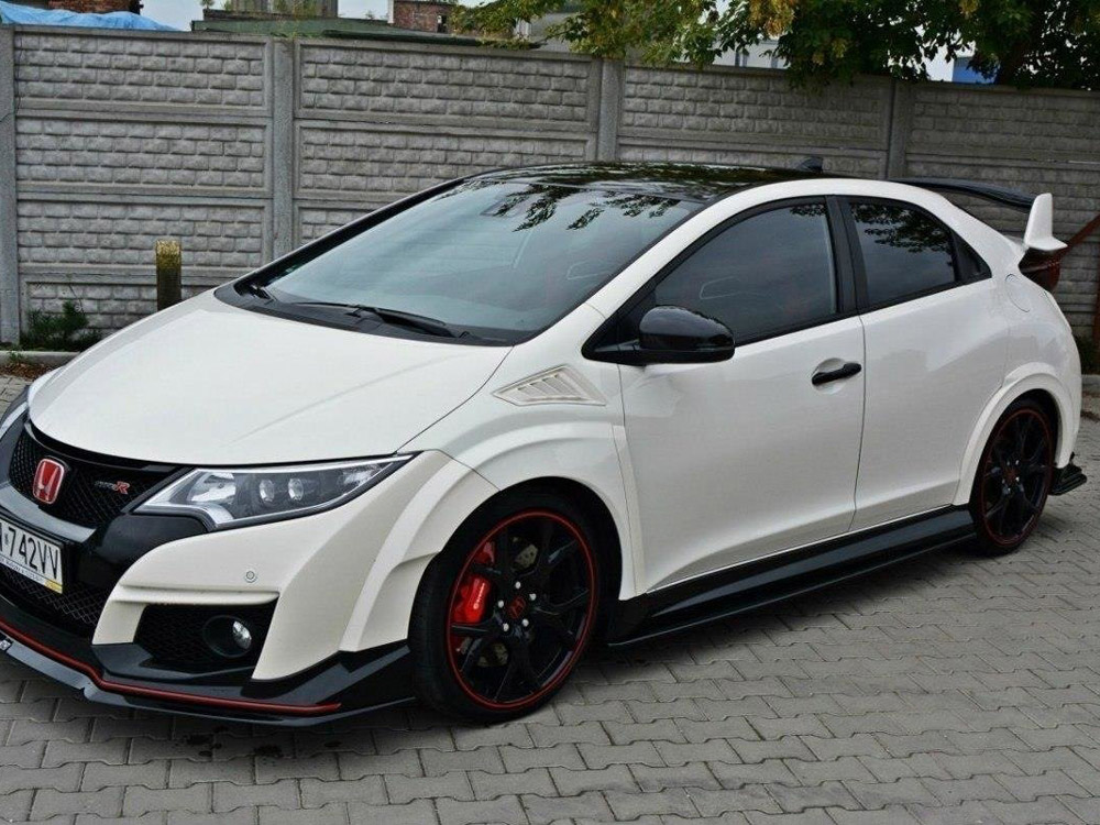 Side Skirts Diffusers Honda Civic IX Type R (2015-2017) - Carbon Look - 2 