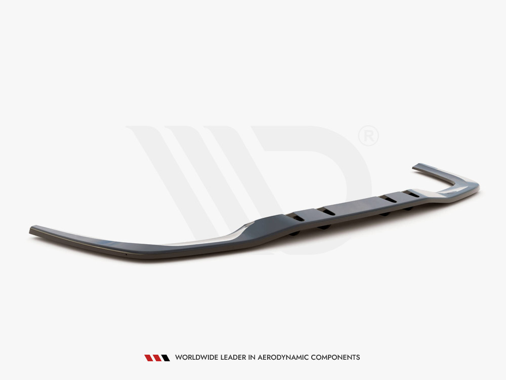 Central Rear Splitter V.1 (Vertical Bars) Mercedes A 35 AMG Sedan V177 - 4 