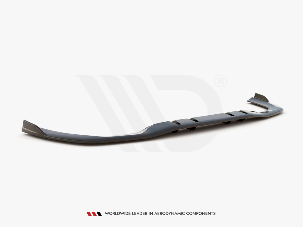 Central Rear Splitter V.2 (Vertical Bars) Mercedes A 35 AMG Sedan V177 - 4 