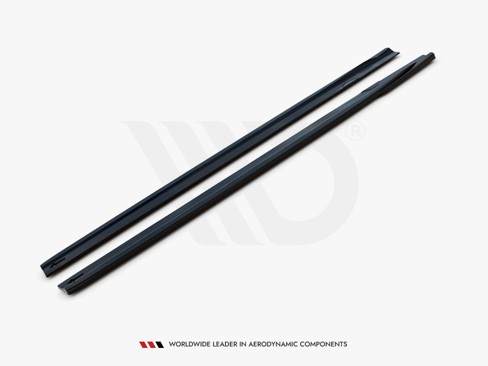 Side Skirts Diffusers V.2 Mercedes A35 AMG / AMG-Line W177 - Textured - 5 