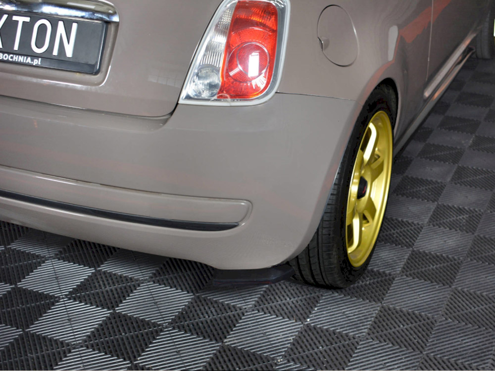 Rear Side Splitters Fiat 500 Pre-facelift (2007-2014) - Carbon Look - 3 