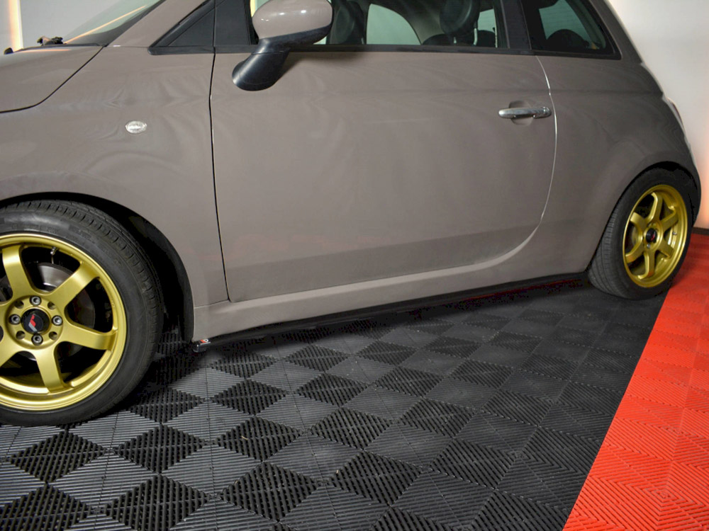 Side Skirts Splitters Fiat 500 Pre-Facelift (2007-2014) - Carbon Look - 2 