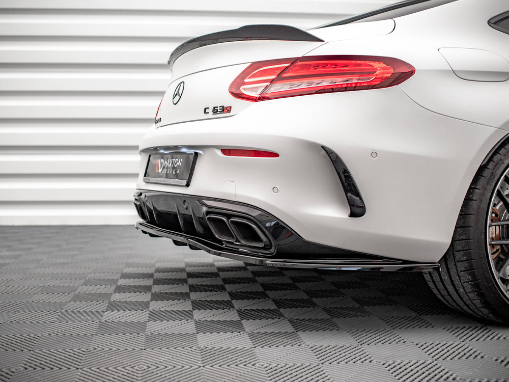 Rear Splitter (Vertical Bars) Mercedes-AMG C 63AMG Coupe AMG Aero Pack C205 Facelift - 3 