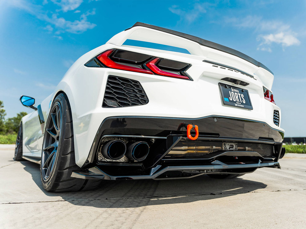 Central Rear Splitter Chevrolet Corvette C8 - 2 