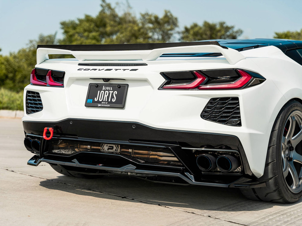 Central Rear Splitter Chevrolet Corvette C8 - 4 