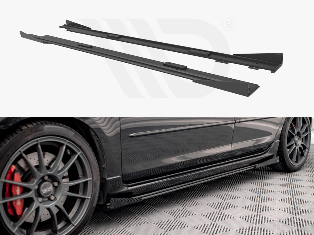 Street PRO Side Skirts Diffusers + Flaps Mazda 3 MPS Mk 1 - Maxton ...