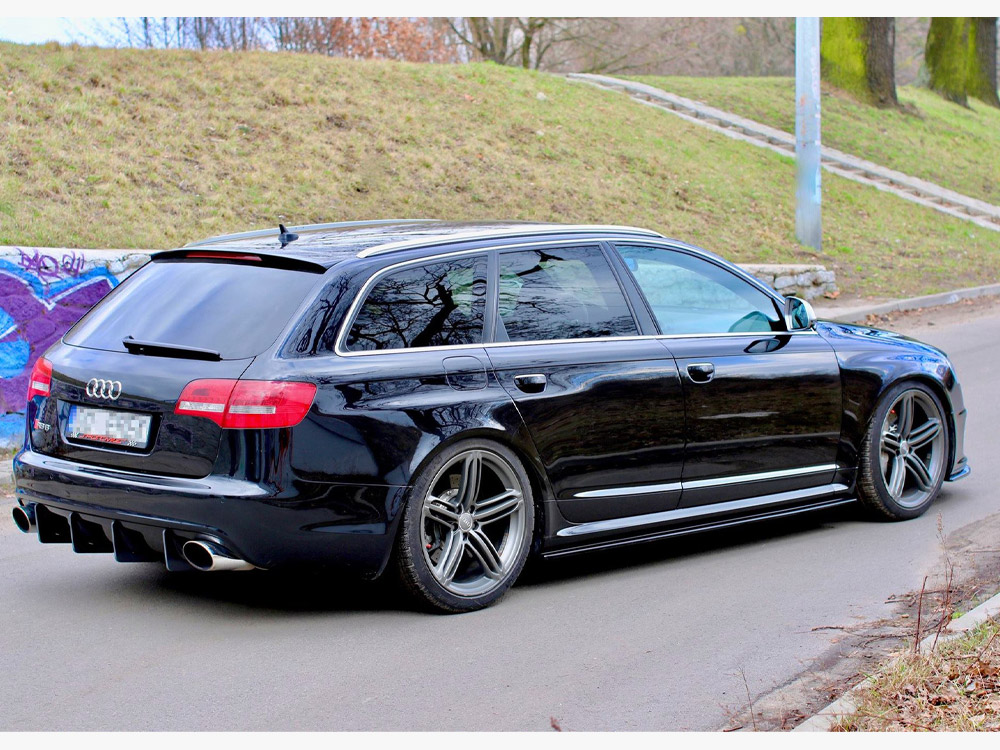 Side Skirts Diffusers Audi RS6 C6 - Carbon Look - 4 