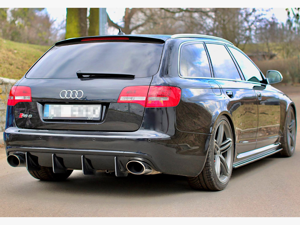 Side Skirts Diffusers Audi RS6 C6 - Carbon Look - 5 