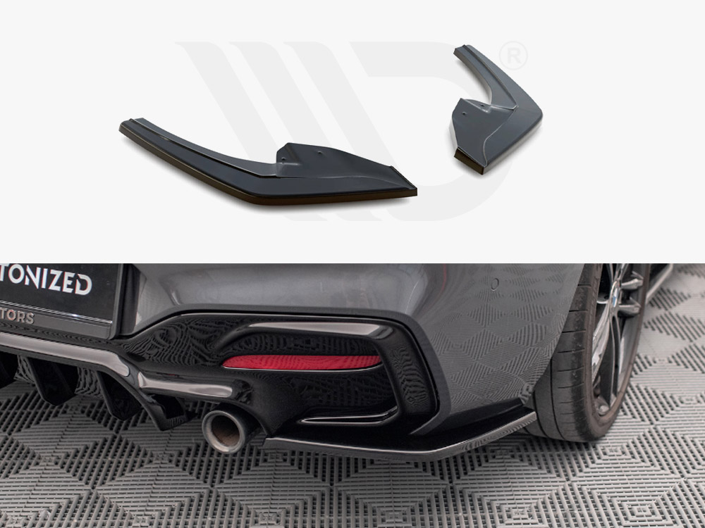 Rear Side Splitters V.3 BMW 1 F20 Facelift - Carbon Look - 1 