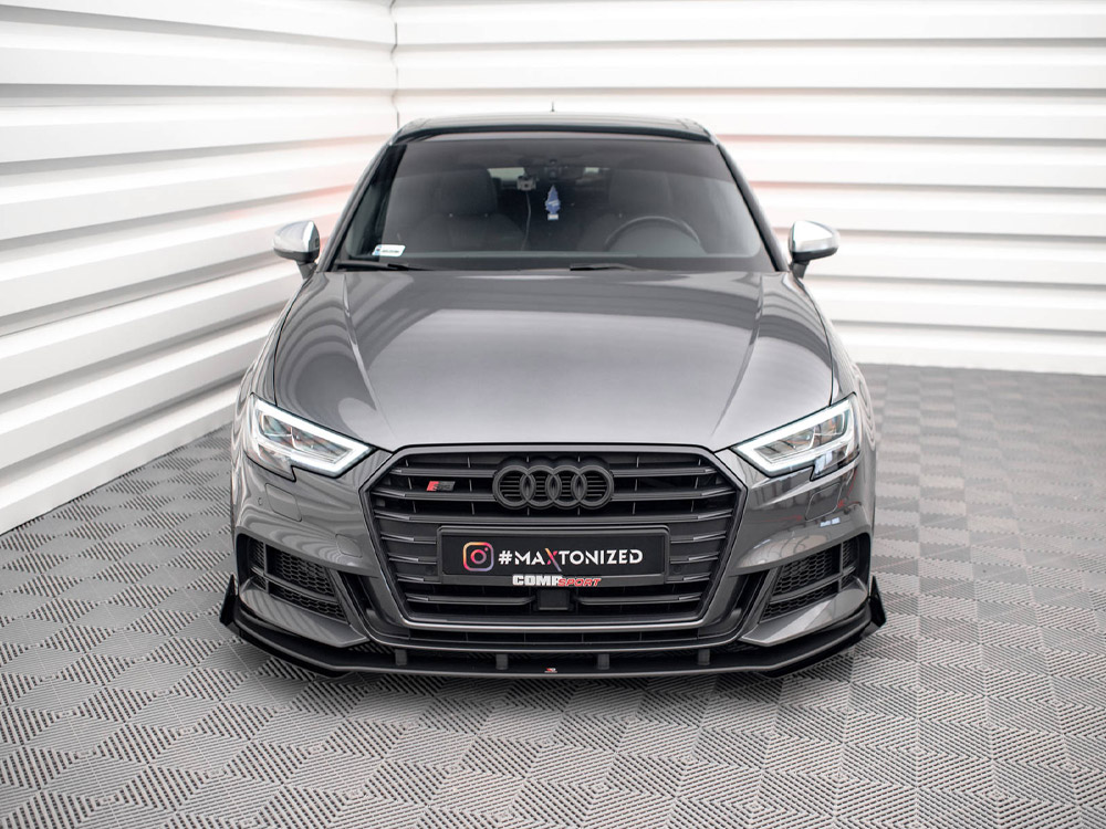 Street PRO Front Splitter V.1 + Flaps Audi S3 / A3 S-Line Sportback 8V Facelift - 3 