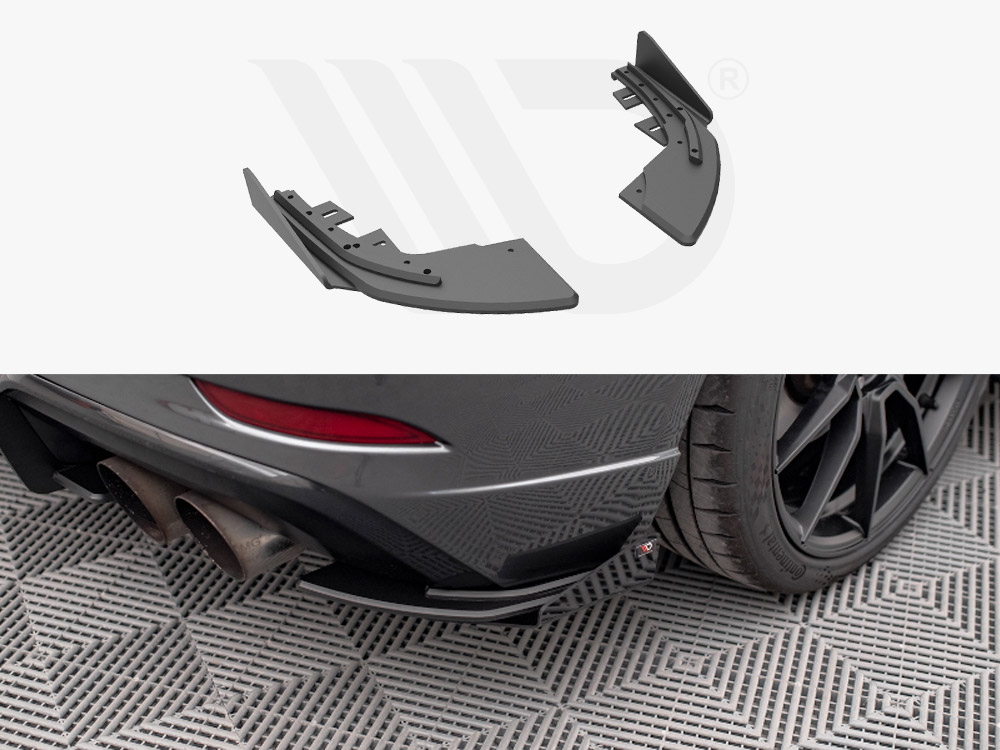 Street PRO Rear Side Splitters (+flaps) Audi S3 Sportback 8V Facelift - 1 