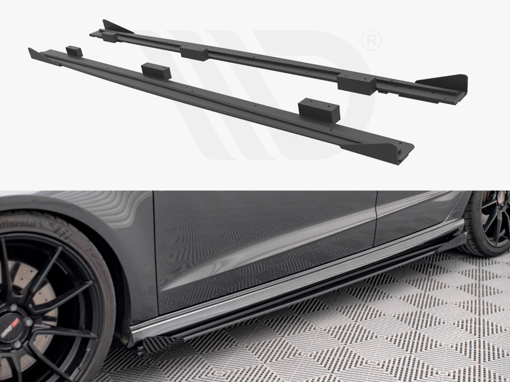 Street Pro Side Skirts Diffusers Flaps Audi S A S Line Sportback V Facelift Maxton